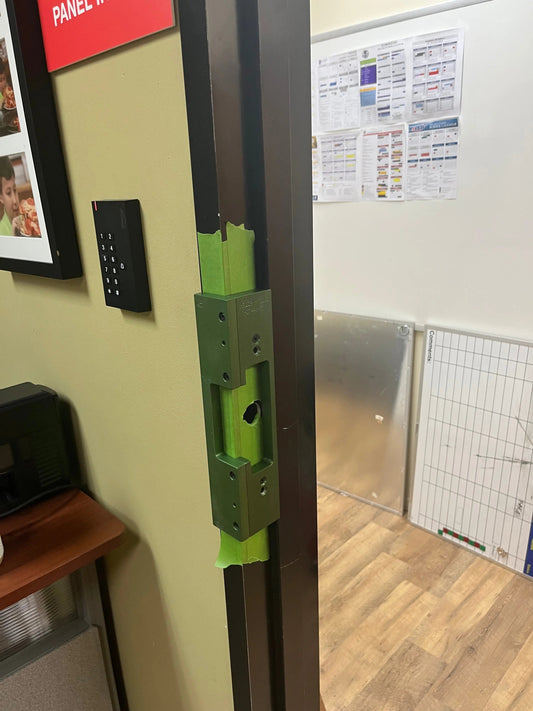 Commercial access control system installation in Austin Texas with fail secure hardware