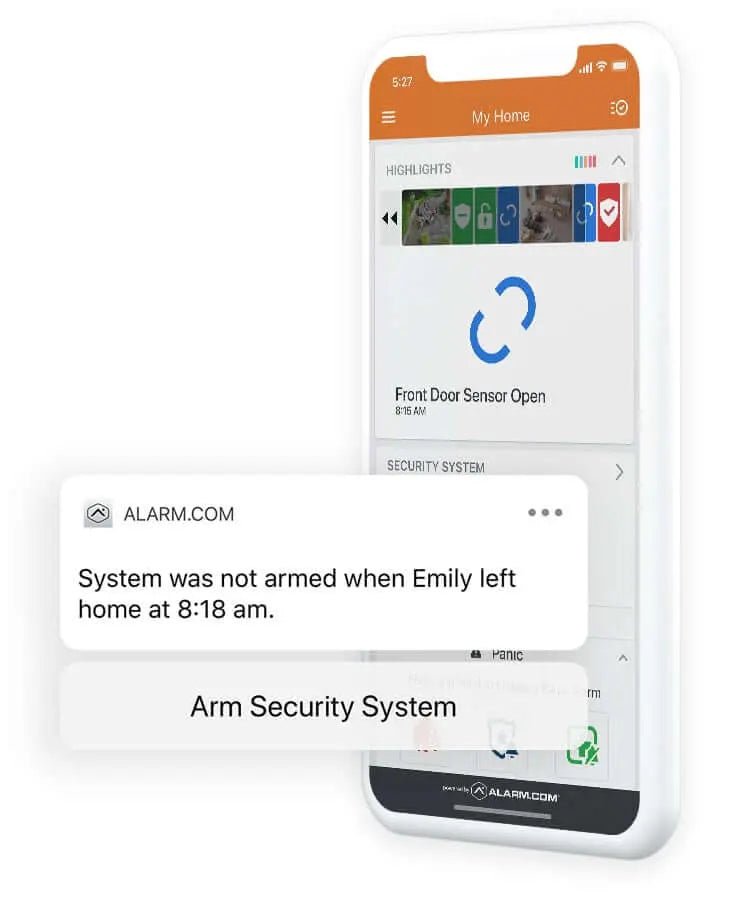 Alarm.com smart home security system installed in Austin Texas