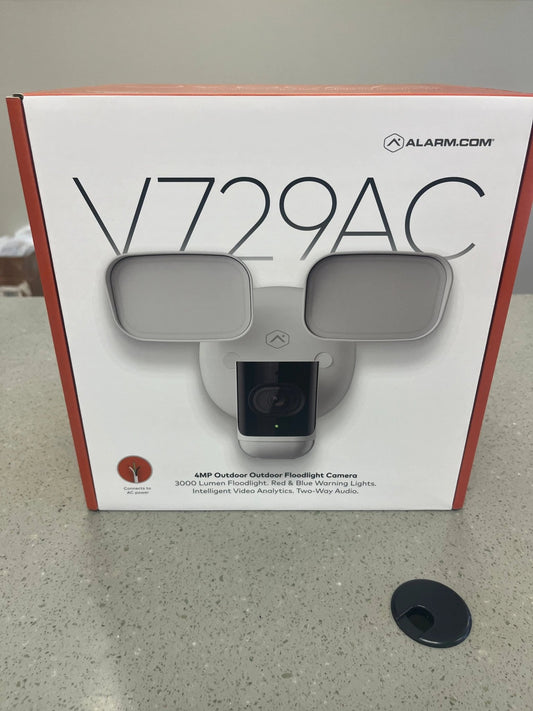 Alarm.com V729AC 4MP Outdoor Floodlight Camera - 120V AC - Avenger Security